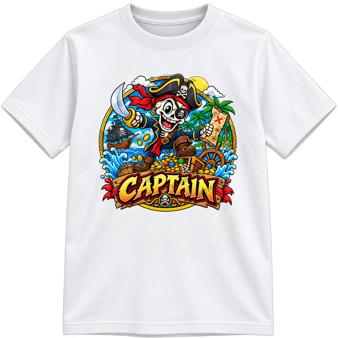 Captain T-shirt, fully colored version