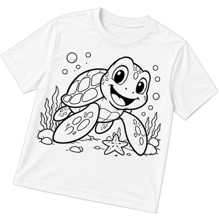 Little Makers T-shirt with a sea turtle design